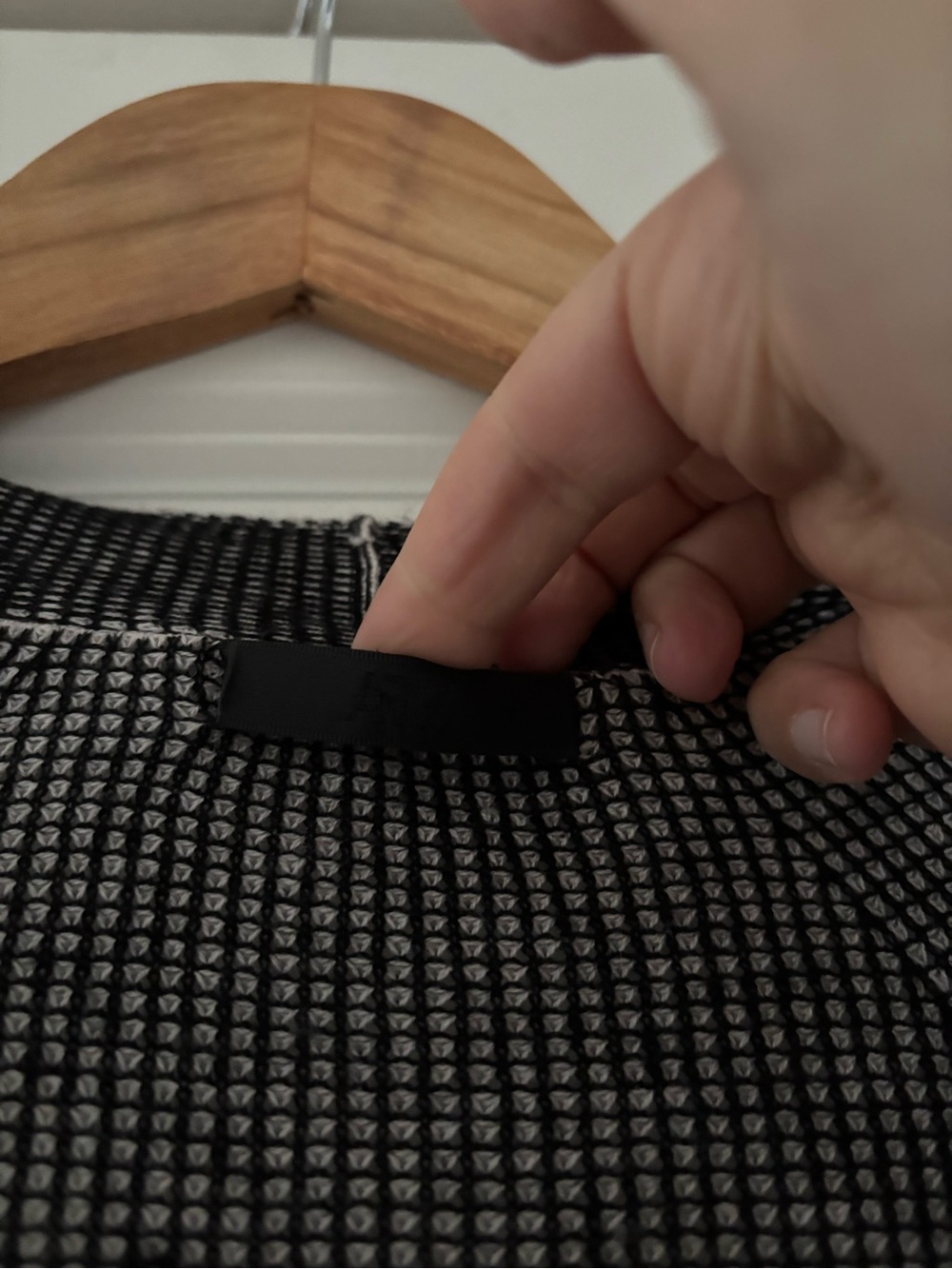 ATM Waffle Stitch Open Front Knit Cardigan Modal Wool Pockets - Picture 11 of 12